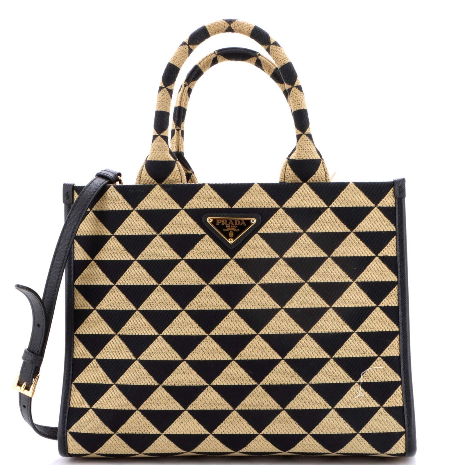 Prada б/у маленькая сумка-шоппер Symbole Jacquard