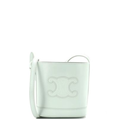 Б/у кожаная сумка Celine Small Cuir Triomphe Bucket