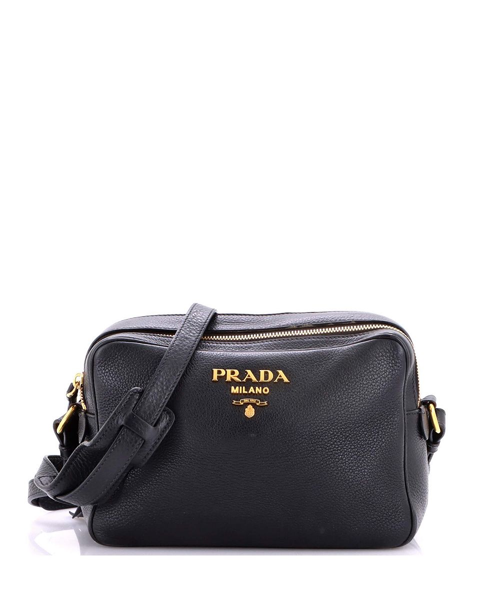 Pre-Owned Prada Double Zip Camera Bag Vitello Daino