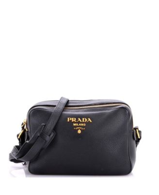 Pre-Owned Prada Double Zip Camera Bag Vitello Daino