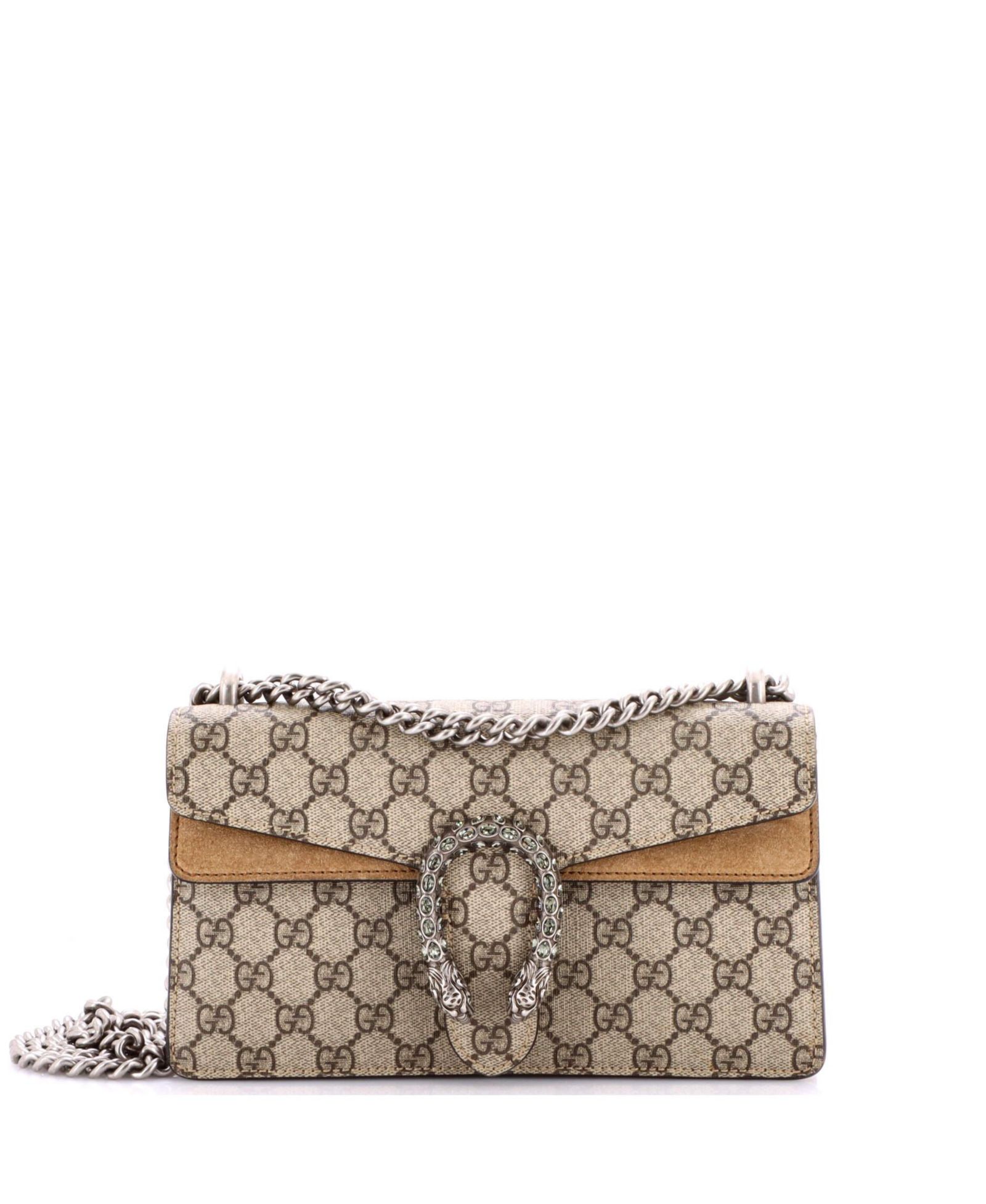 Сумка Gucci Dionysus Small из покрытого холста GG с кристаллами (Pre-Owned)