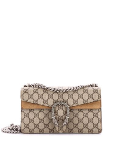 Сумка Gucci Dionysus Small из покрытого холста GG с кристаллами (Pre-Owned)