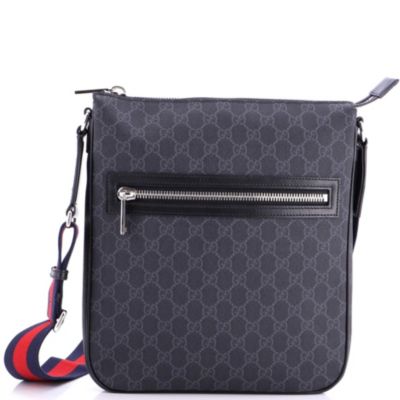Б/у сумка Gucci Messenger Bag GG Coated Canvas с передней молнией, размер Medium