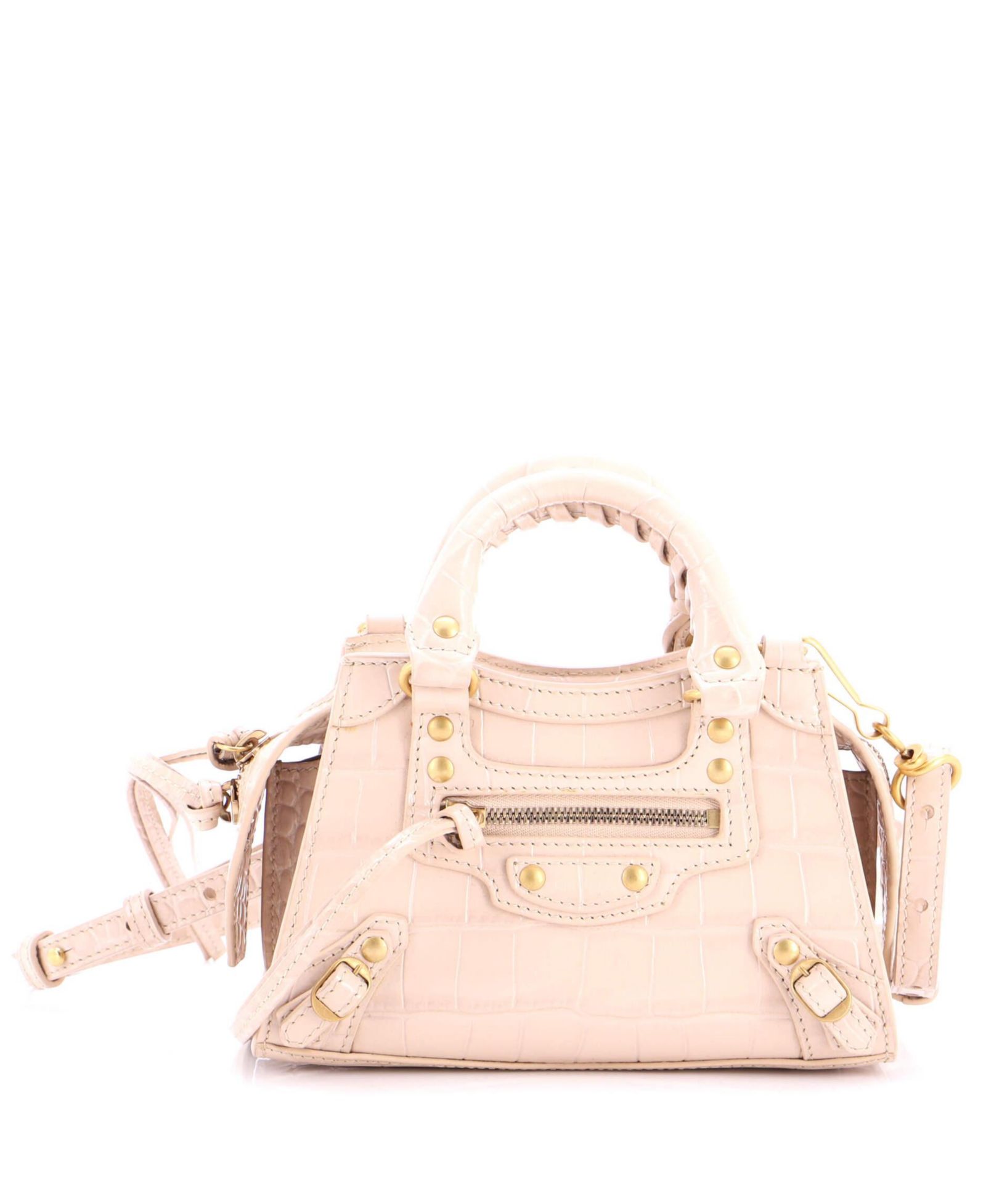 Сумка Pre-Owned Balenciaga Nano Neo Classic City Embossed Leather