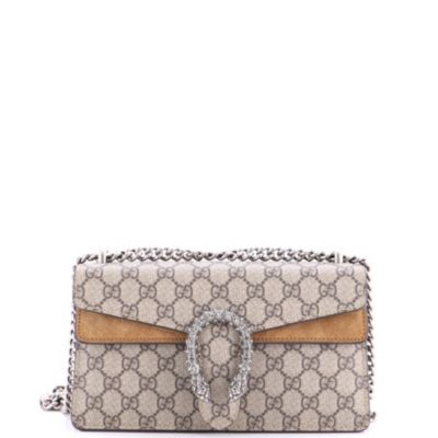 Pre-Owned Gucci Small Dionysus Bag GG Coated Canvas with Crystal Embellished Metal