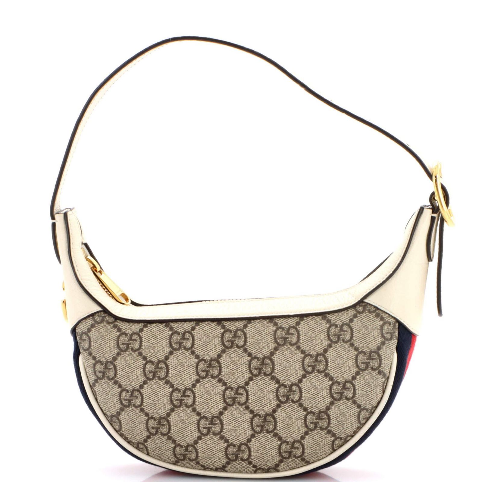 Pre-Owned Gucci Mini Ophidia Half Moon Bag GG Coated Canvas