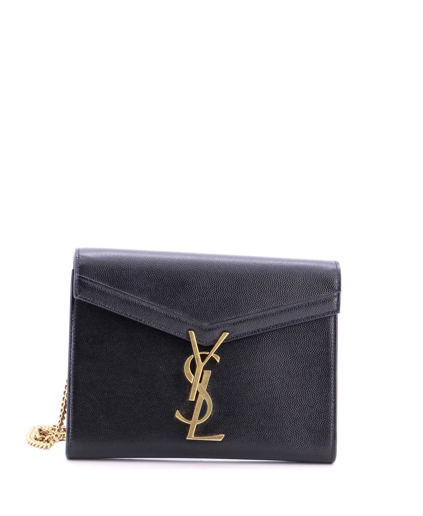 Б/у женская сумка через плечо Saint Laurent Small Cassandra Chain Leather