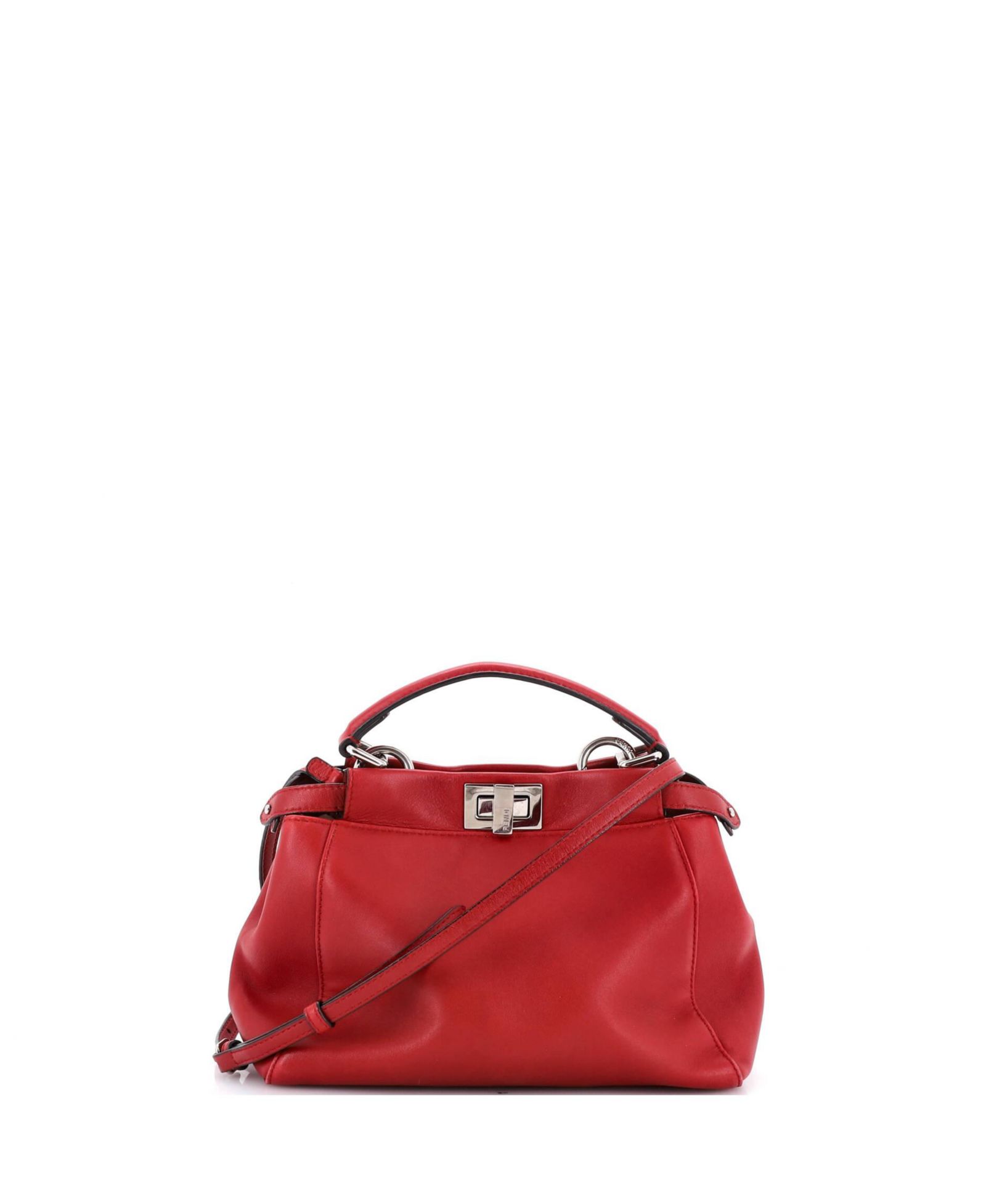 Pre-Owned Fendi Mini Peekaboo Bag Leather