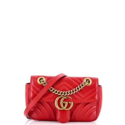 Б/у сумка Gucci Mini GG Marmont Flap Matelasse Leather