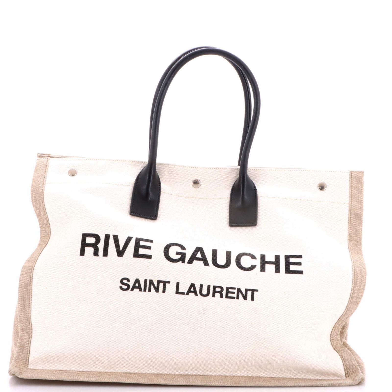 Сумка-шоппер Saint Laurent Rive Gauche, холщовая, б/у
