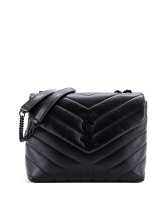 Pre-Owned Saint Laurent Small Loulou Shoulder Bag Matelasse Chevron Leather