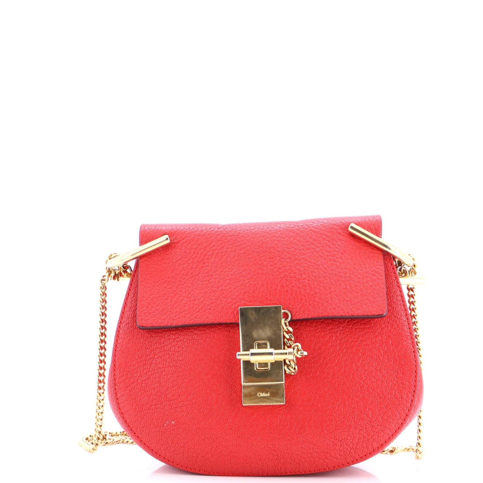 Pre-Owned Chloe Mini Drew Crossbody Bag Leather