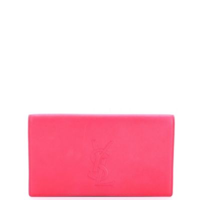 Кожаный клатч Saint Laurent Belle de Jour Large