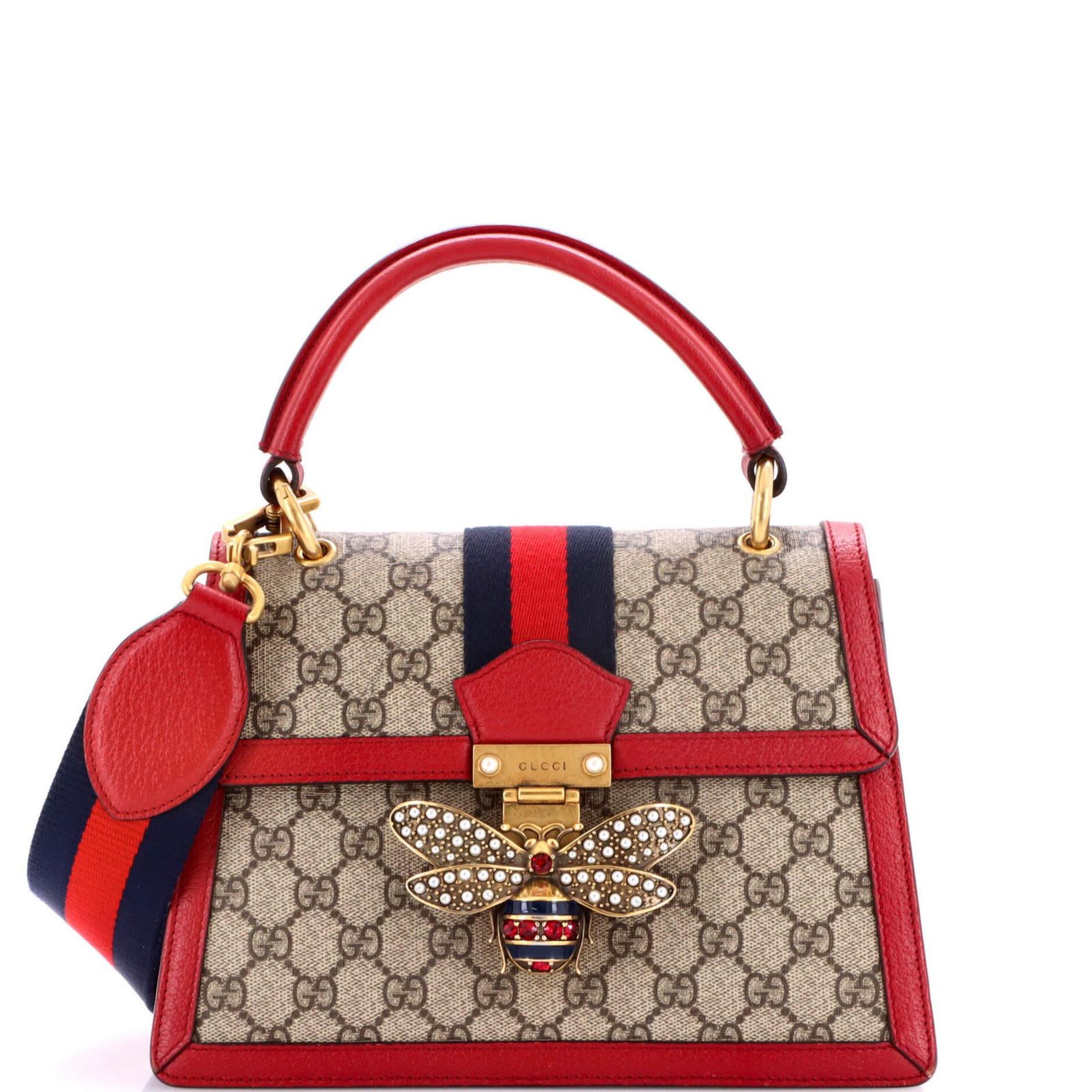 Pre-Owned Gucci маленькая сумка Queen Margaret из канваса GG и кожи