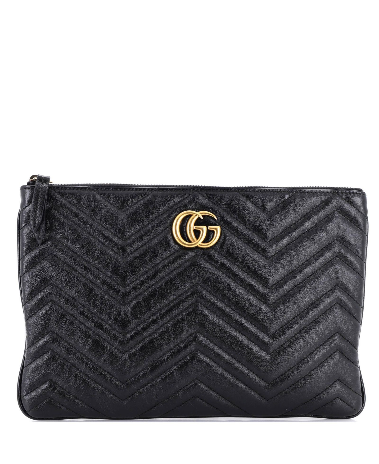 Pre-Owned Gucci клатч GG Marmont из стеганой кожи