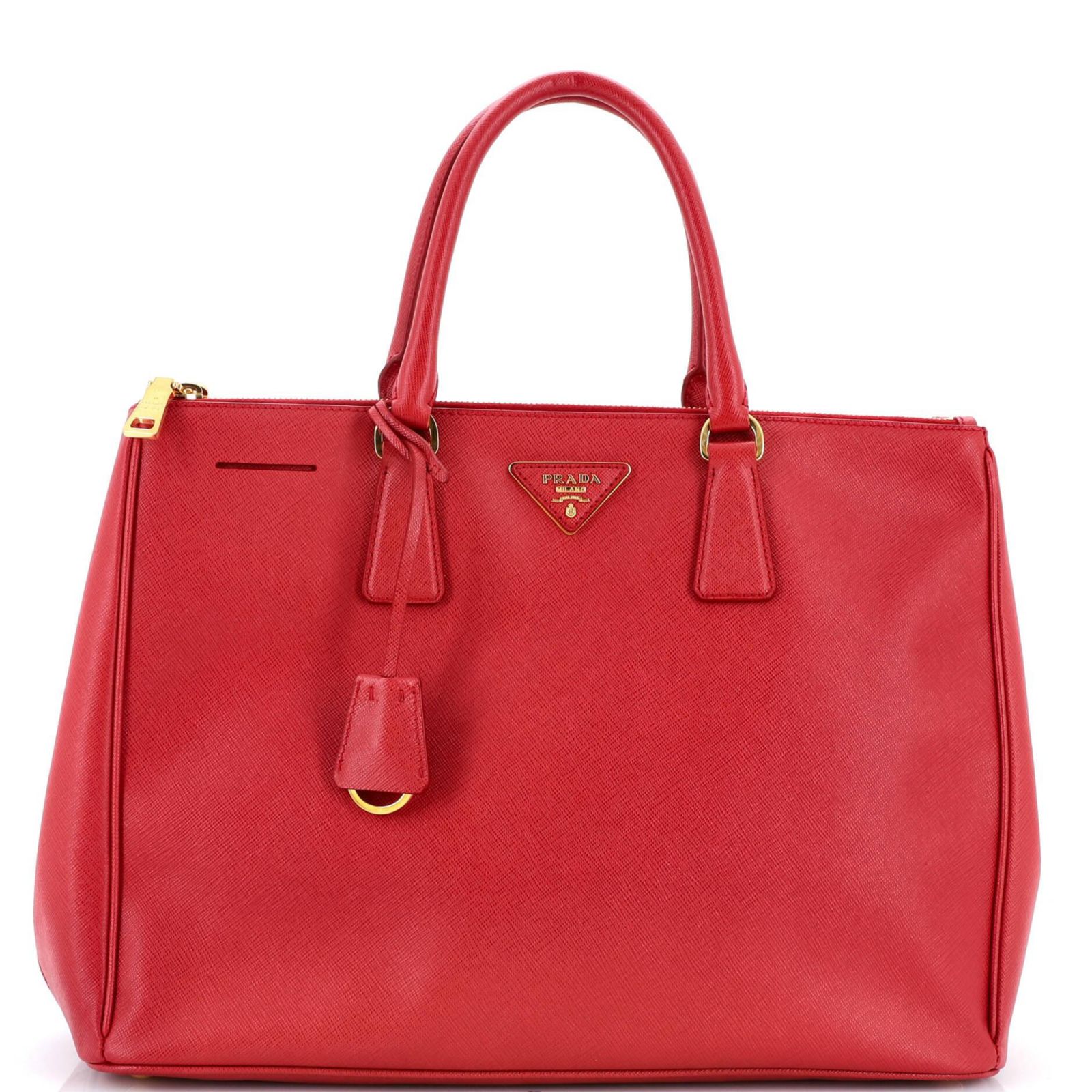 Pre-Owned Prada сумка Tote Lux Large Double Zip из кожи Saffiano