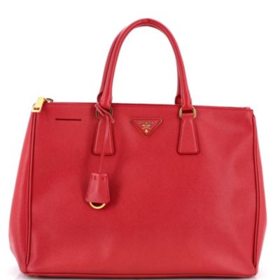 Pre-Owned Prada сумка Tote Lux Large Double Zip из кожи Saffiano