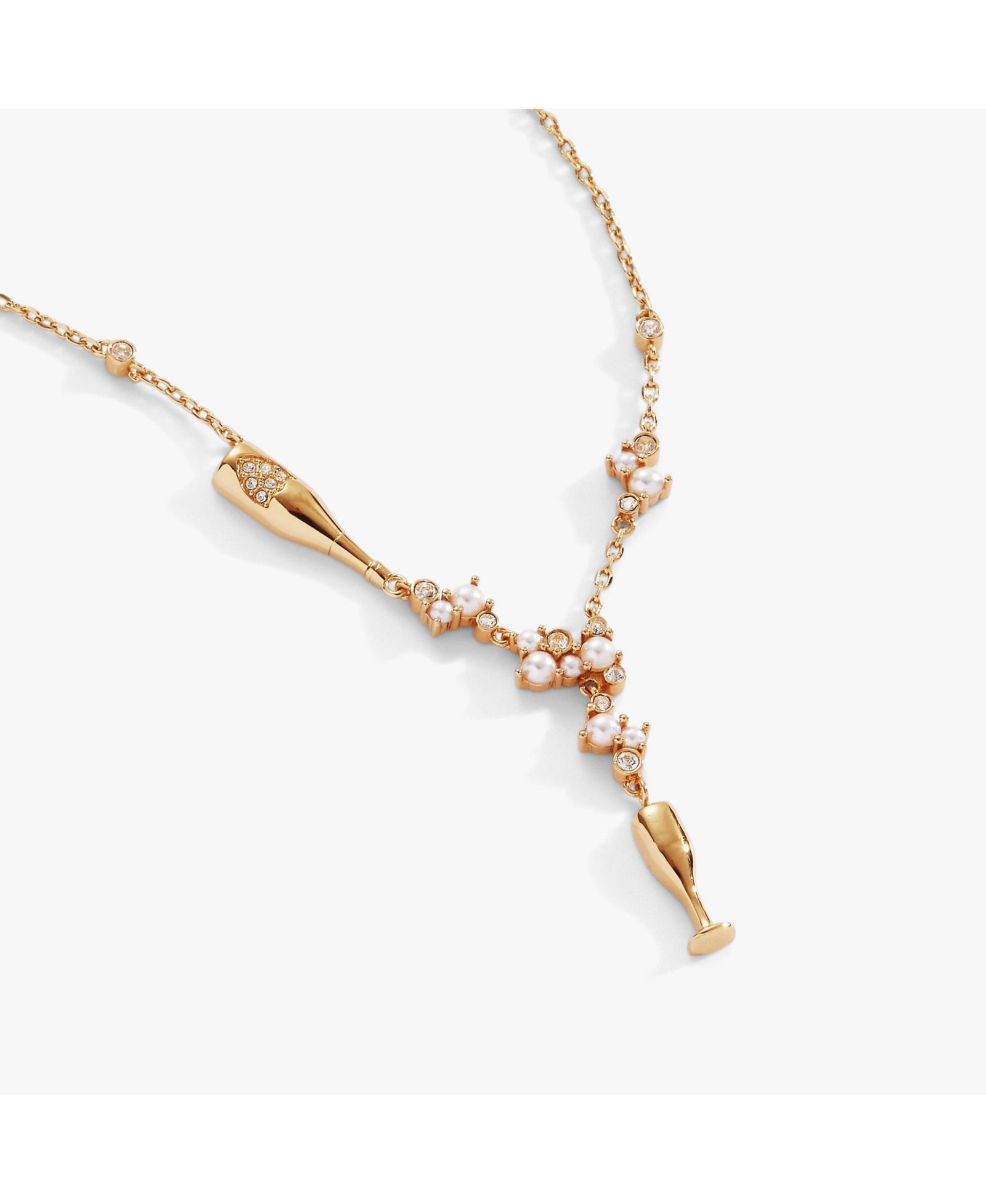 Alex and Ani ожерелье-подвеска Champagne Pearl and Crystal