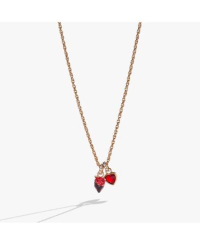Подвеска Alex and Ani Chocolate-Covered Strawberry Duo Charm