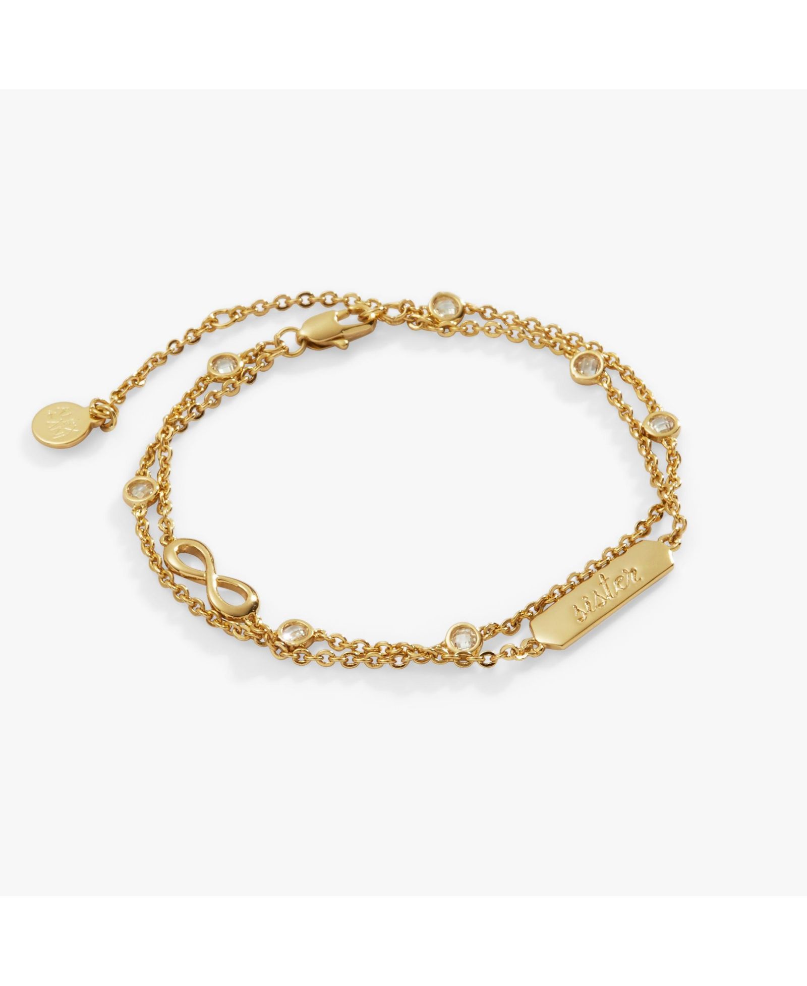 Alex and Ani Sister Infinity Chain Double Strand Bracelet