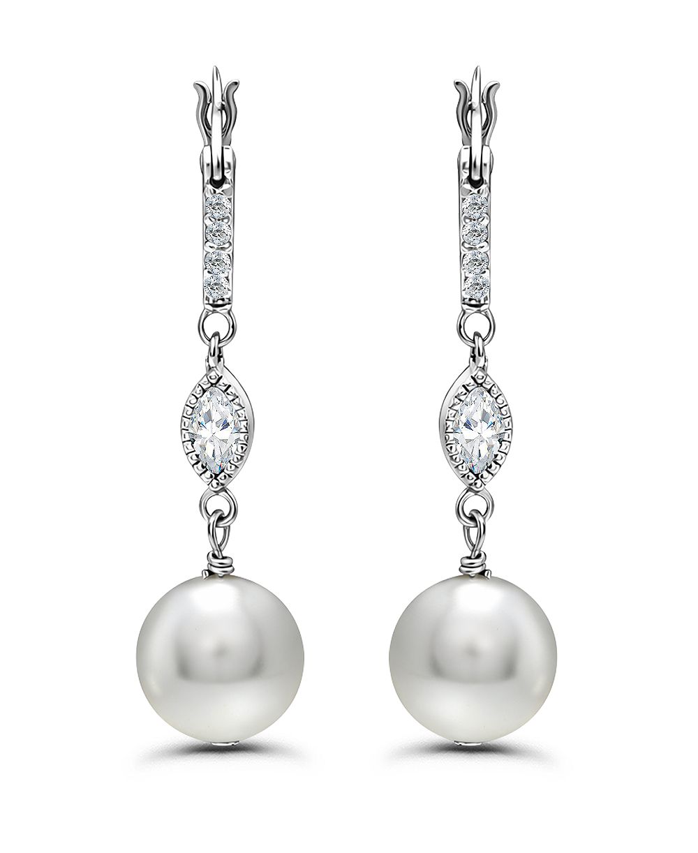 Серьги Christian Siriano New York Silver-Plated Marquise Cubic Zirconia Fancy Drop