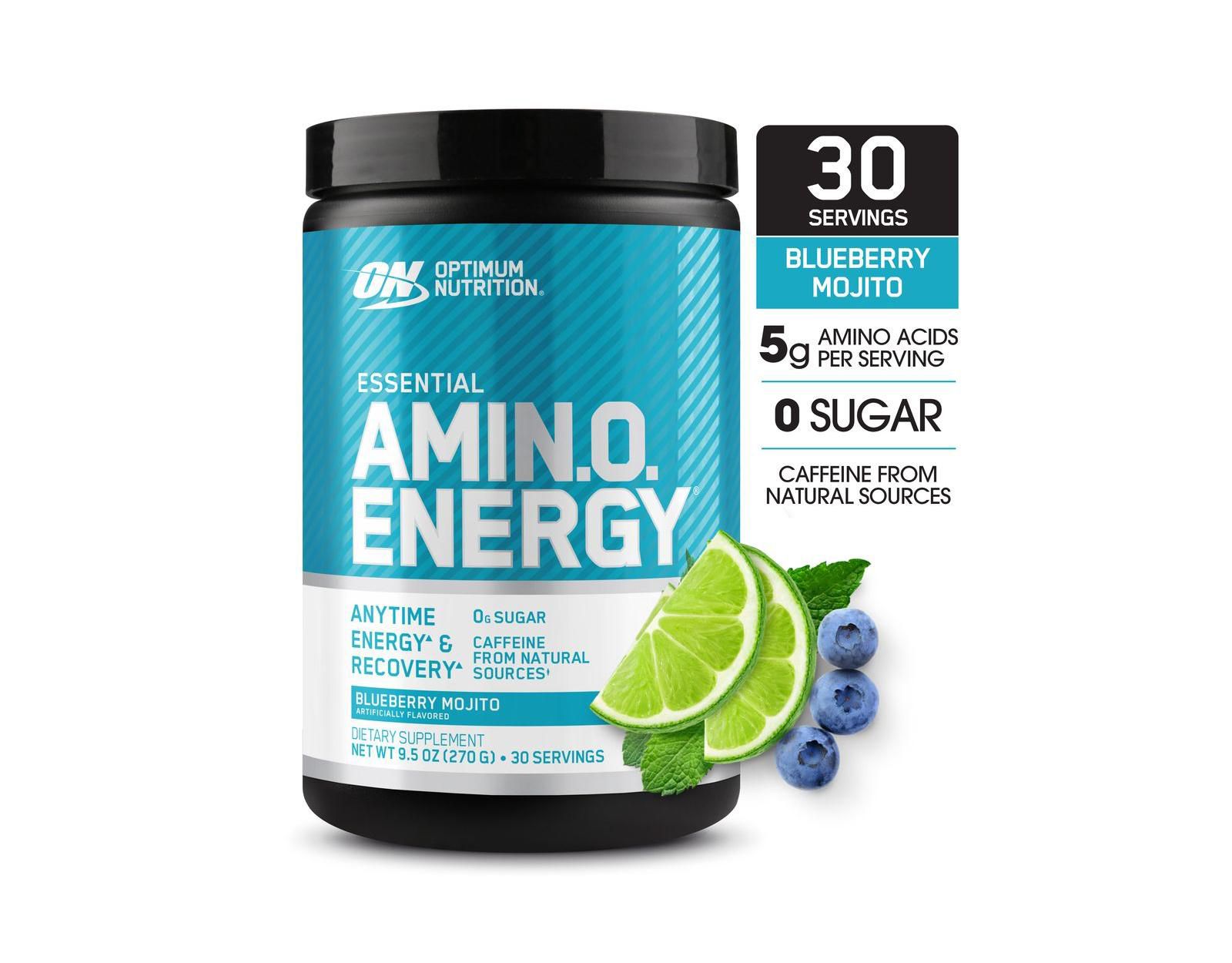 Optimum Nutrition Essential Amino Energy, порошок, Blueberry Mojito, 30 порций