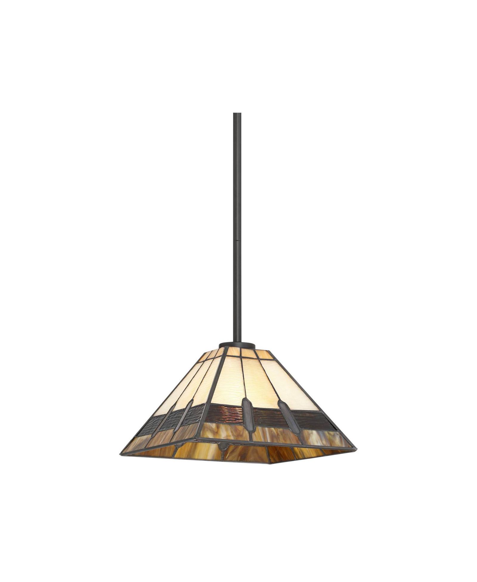 Robert Louis Tiffany Estele  Wide Art Glass Mini Pendant Light