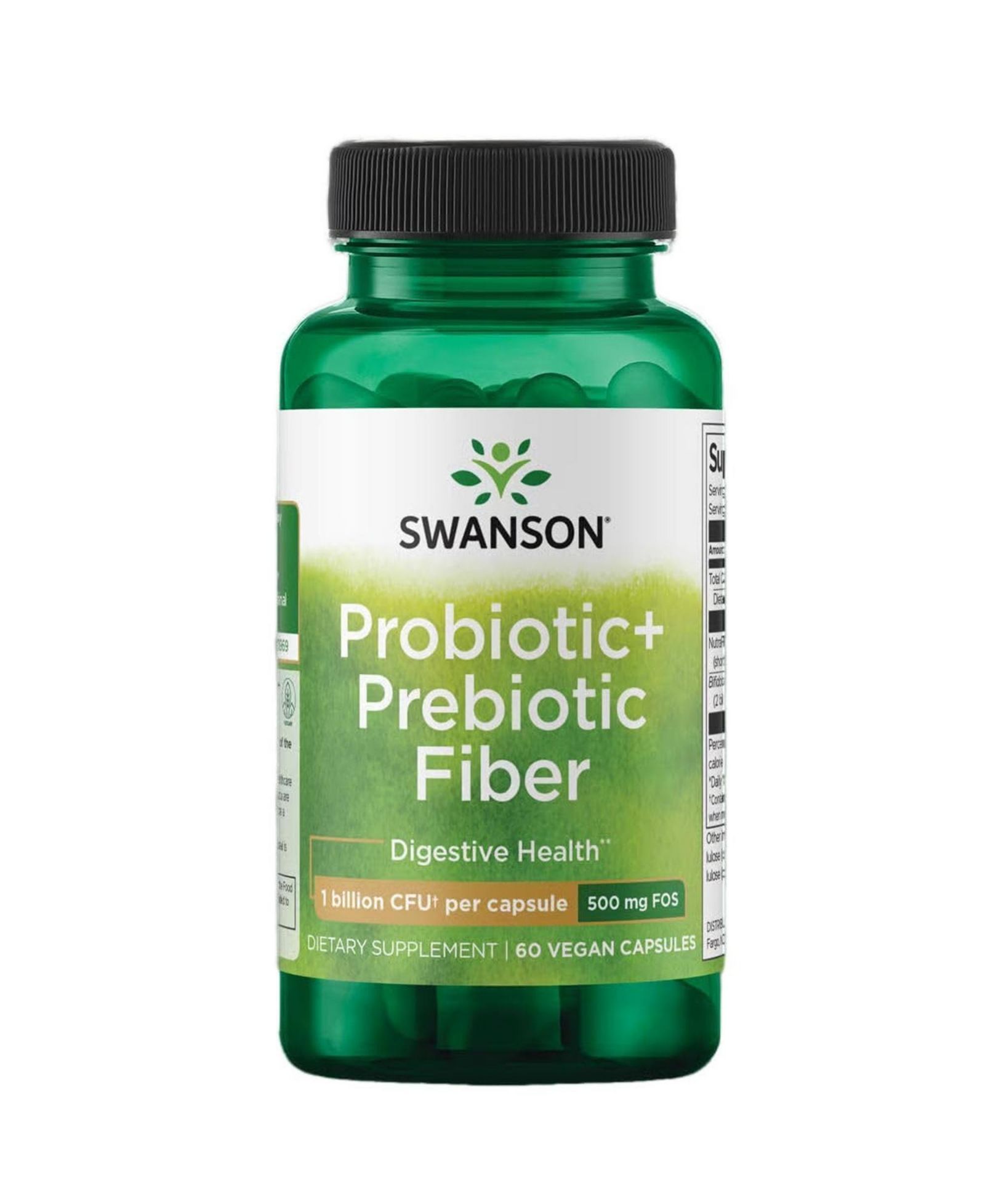Swanson Prebiotic and Probiotic Fiber пищевая добавка 60 Caps