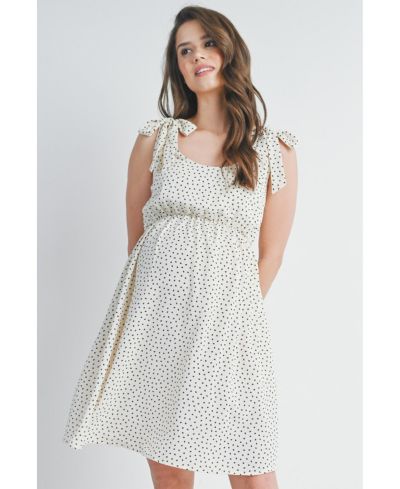 Женское платье для беременных Hello Miz Empire Waist Polka Dot Tie-Shoulder