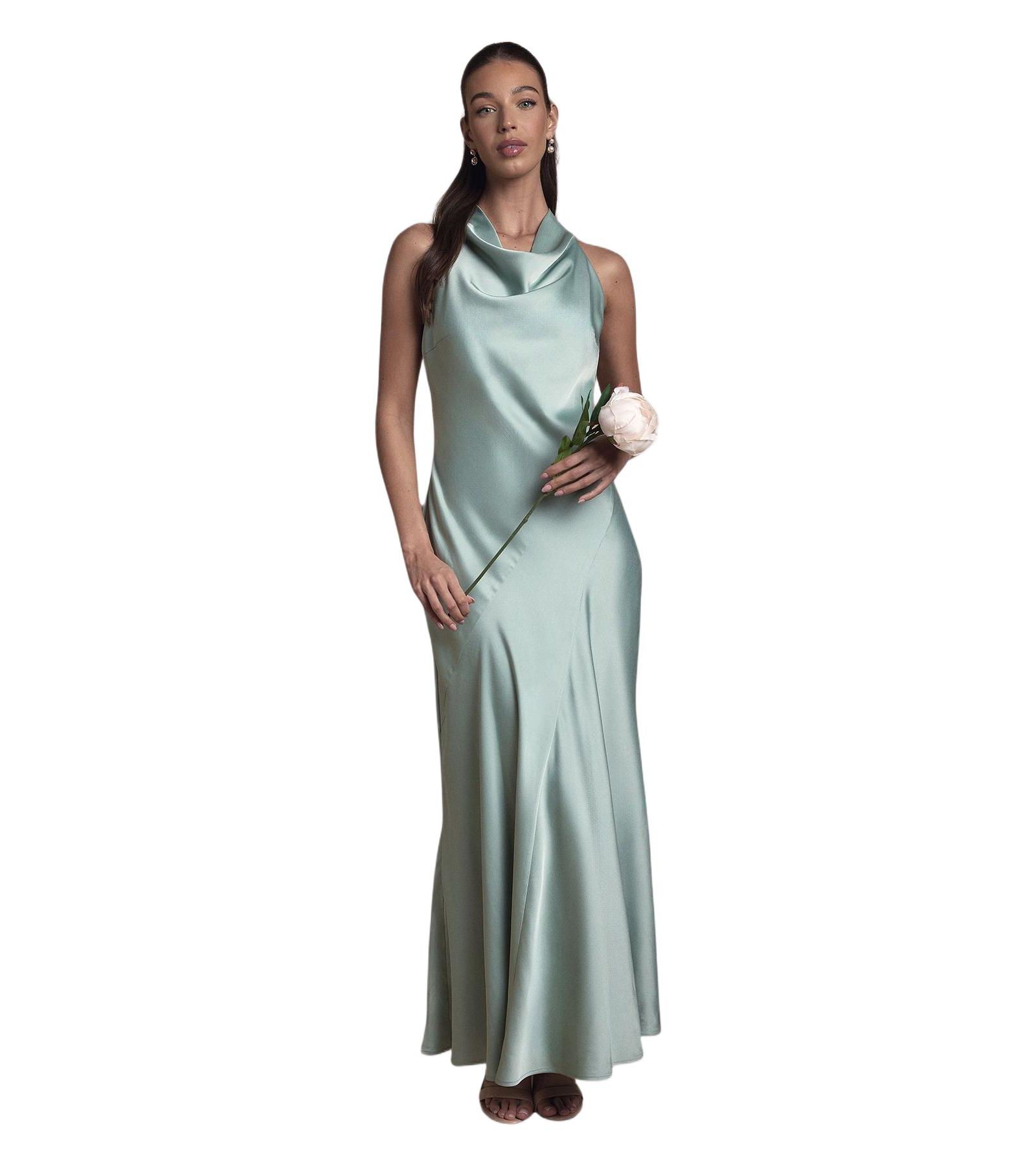 Oasis Women's Satin Maxi Bridesmaid Dress