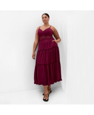 Женское платье CITY CHIC Ayla Crochet Tier Maxi