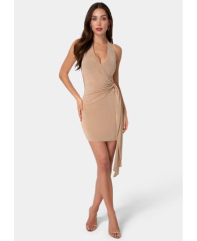 Женское платье Bebe Wrap Halter Cascade