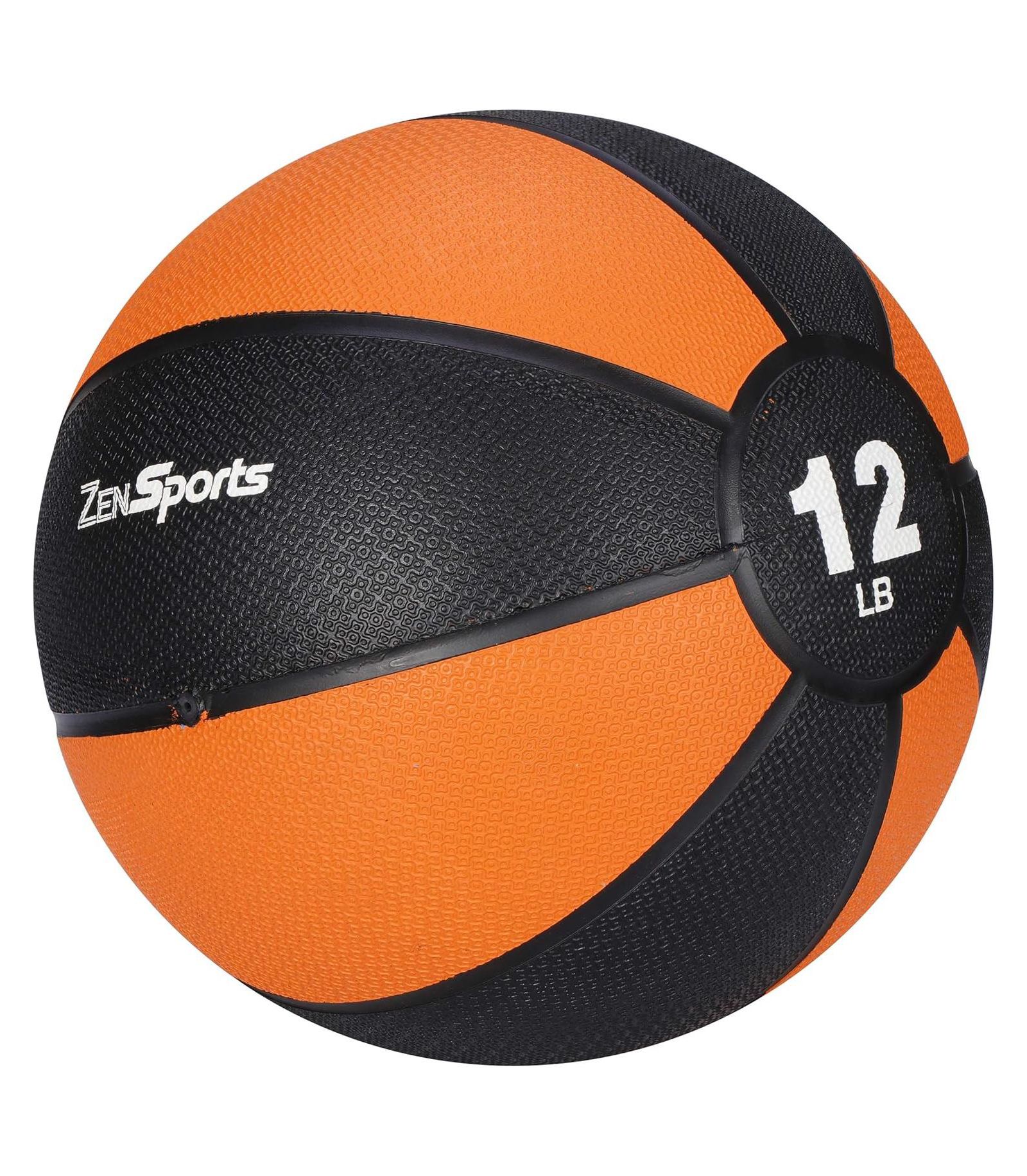 ZENY 12lb Medicine Ball, Textured Grip Rubber Core Strength Training Ball
