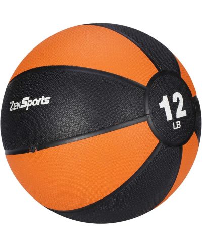 ZENY Медбол 12lb, резиновый мяч для тренировки мышц кора