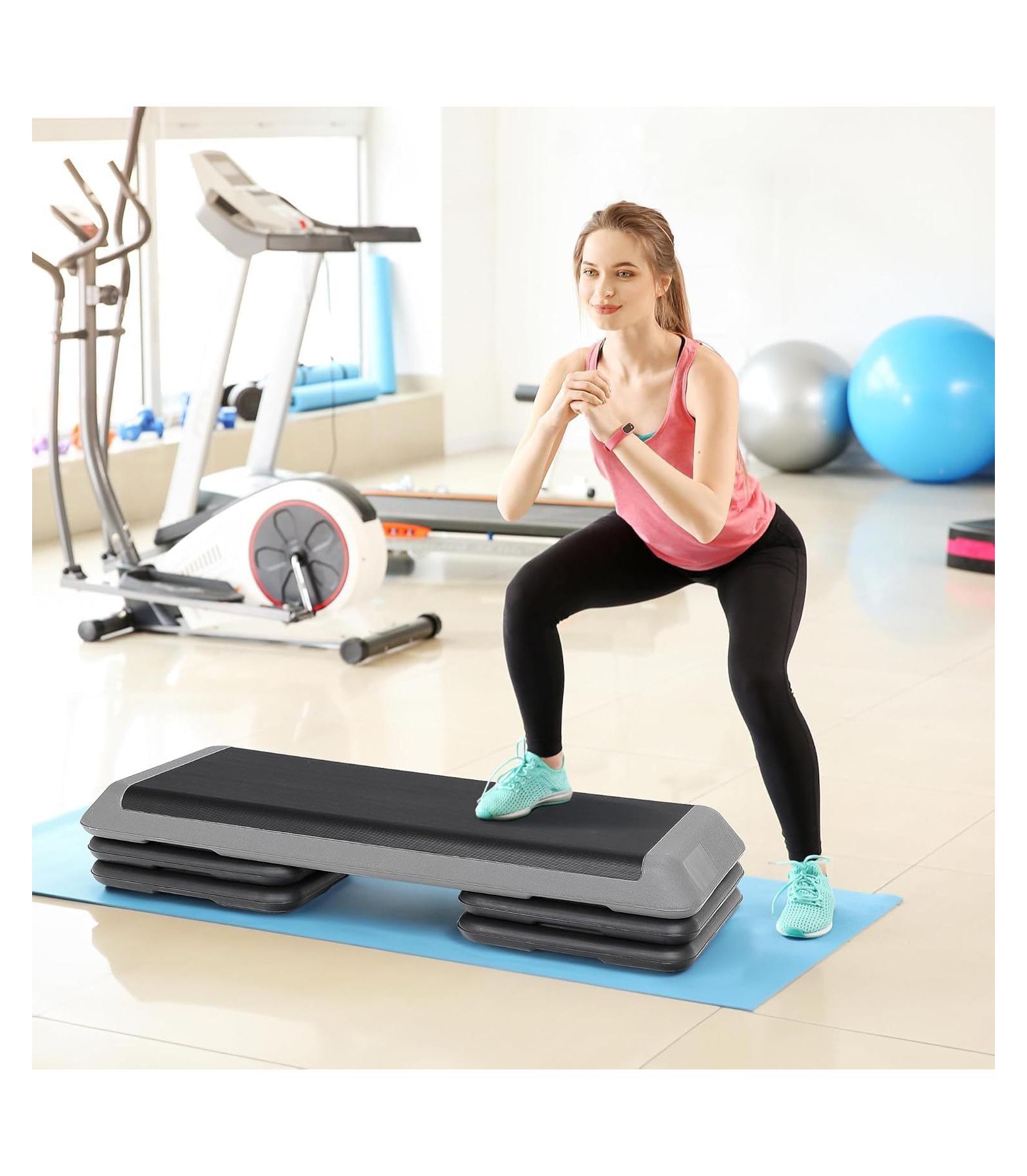 Степ-платформа для аэробики ZENY Exercise Aerobic Step Platform, регулируемая с 4 подставками