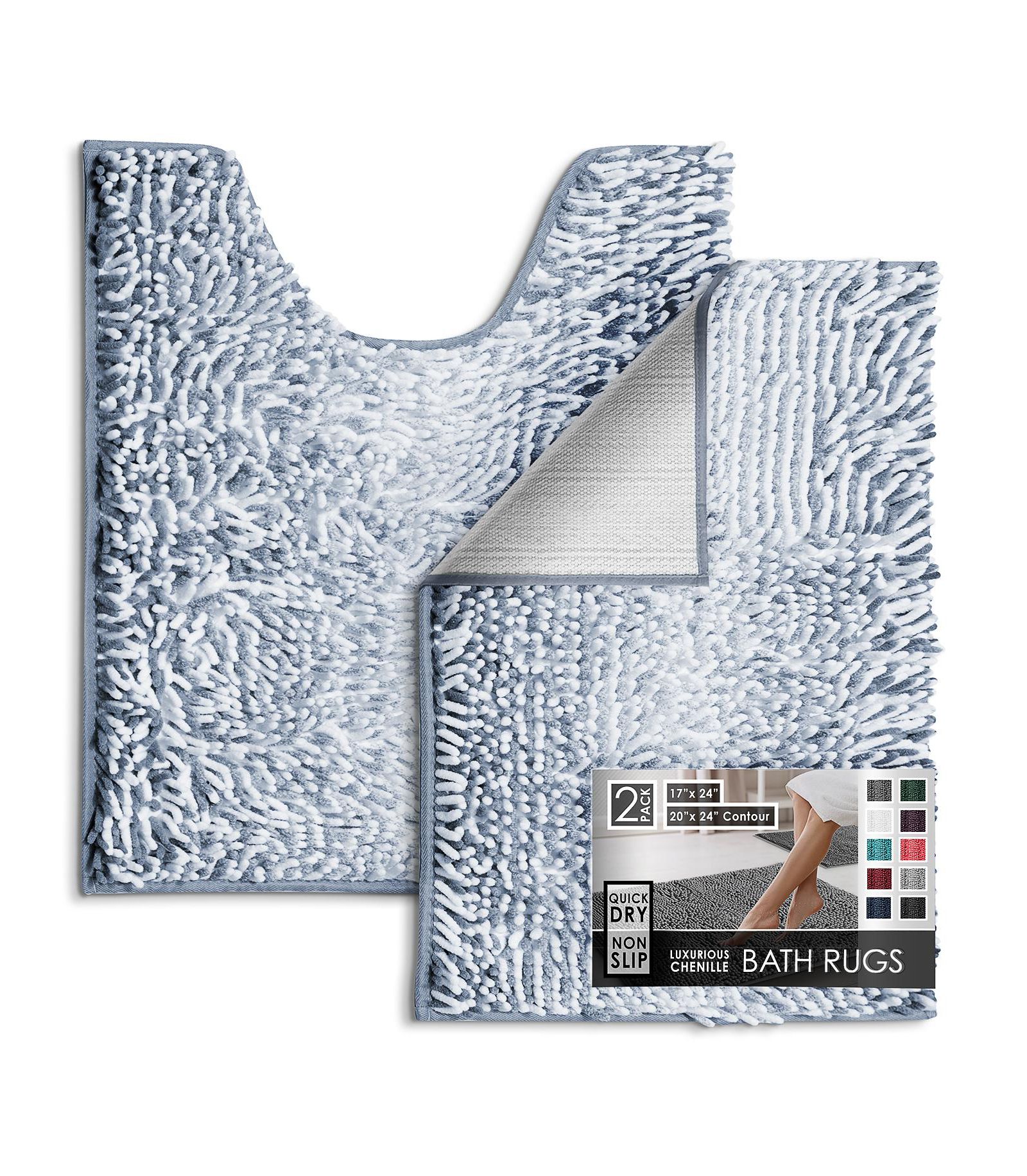 Hearth & Harbor Набор ковриков для ванной Hearth & Harbor Chenille Bath Rug 2-Piece Set