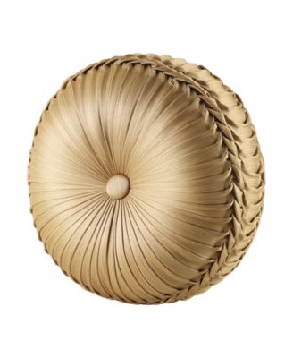 J Queen New York Napoleon Tufted Decorative Pillow, 15" Round