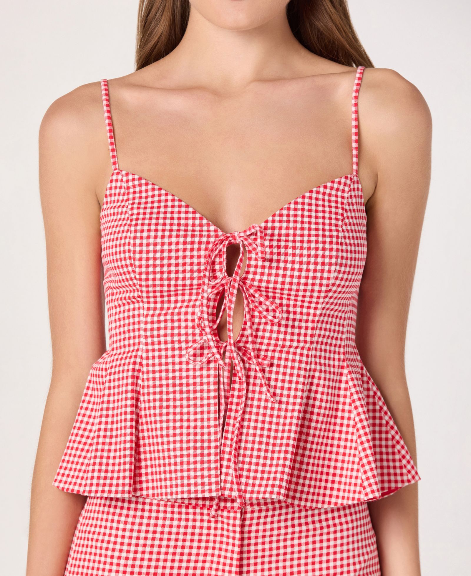 Женский топ ASTR the Label Women's Alma Sweetheart Neck Sleeveless Peplum
