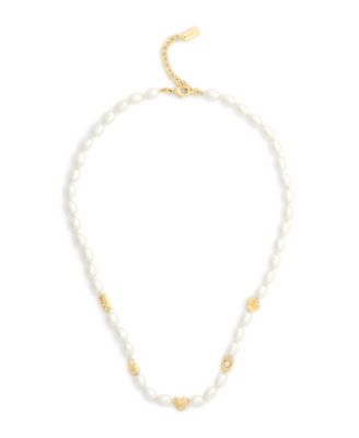 Ожерелье COACH Imitation Pearl Iconic Signature Charm Strand