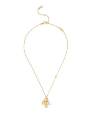 Подвеска-кулон COACH Imitation Pearl Iconic Signature