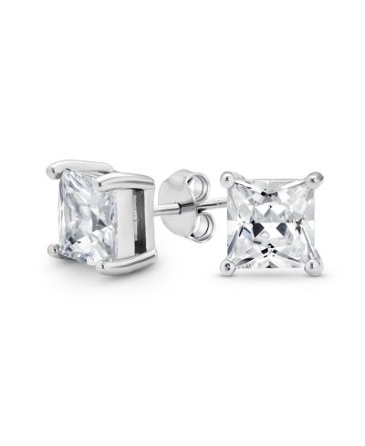 Серьги Bling Jewelry 0.75CT Square Cubic Zirconia Princess Cut Solitaire CZ,.925 Sterling Silver