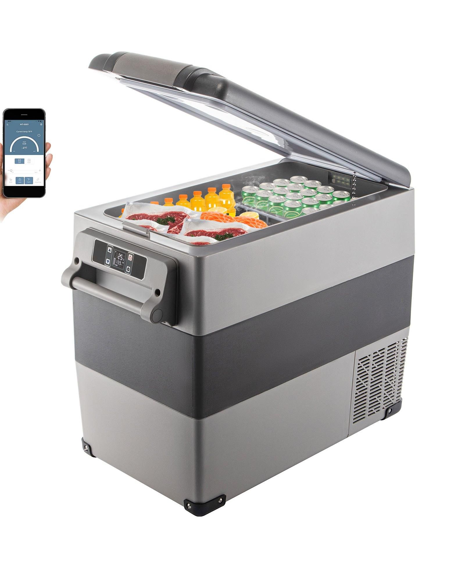 Mecale 58 Quart Portable Car Refrigerator Dual Zone 12V 24V for Camping