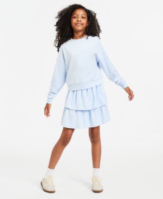 Комплект из 2 предметов Epic Threads Girls' XS-XL Bow Crewneck Sweatshirt и Ruffle Skirt