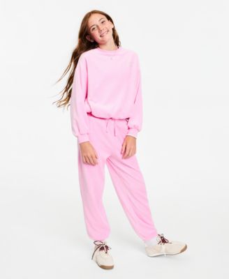 Epic Threads Girls' XS-XL Crewneck Velour Sweatshirt and Jogger Pants, 2-Piece Set, Macy's Exclusive