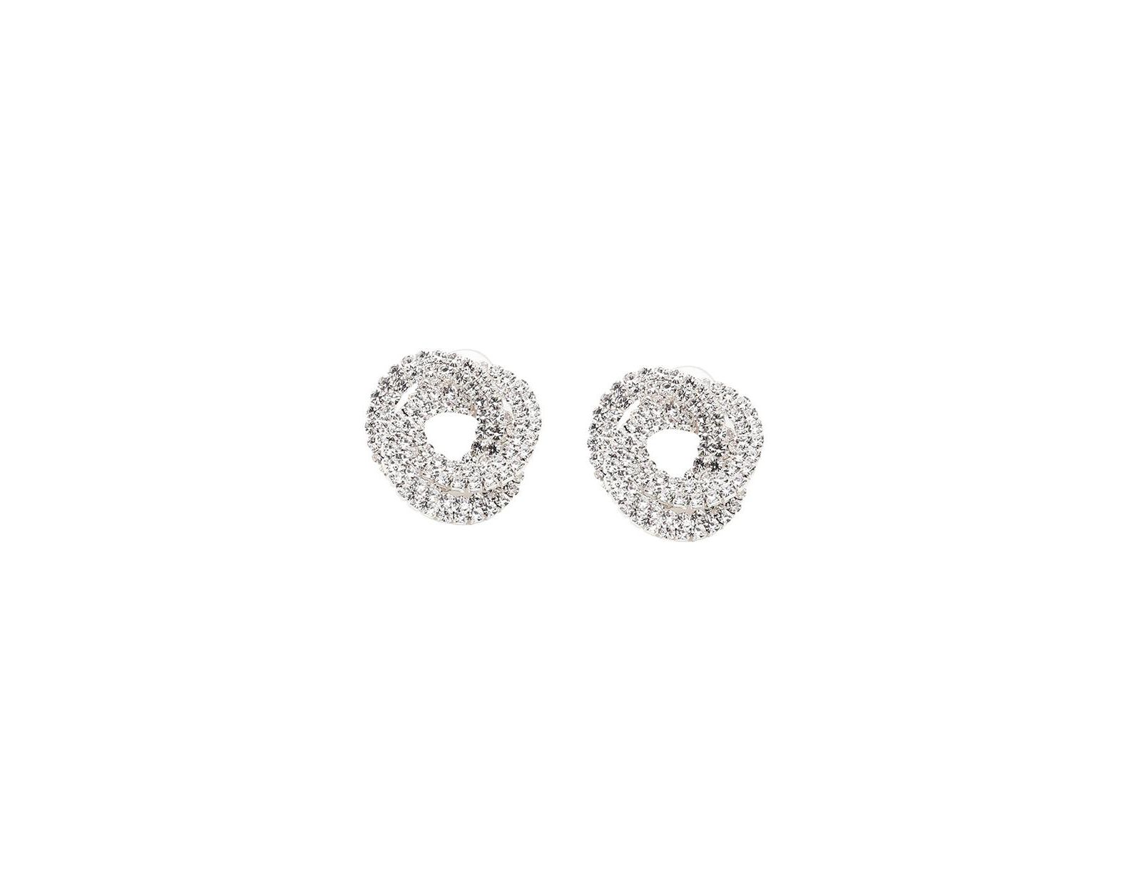 SOHI Women's Black Wrap Stud Earrings