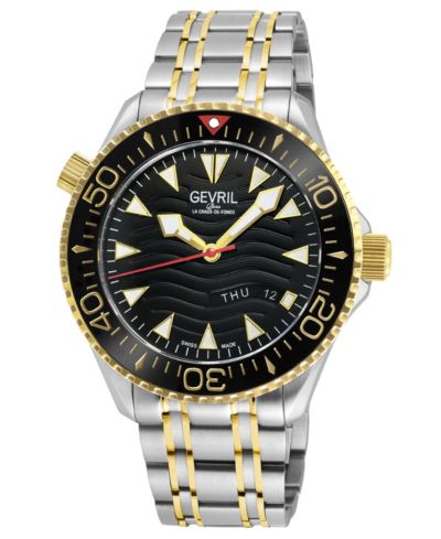 Gevril Men's Hudson Yards Swiss Automatic Two toned SS IPYG Bracelet Watch