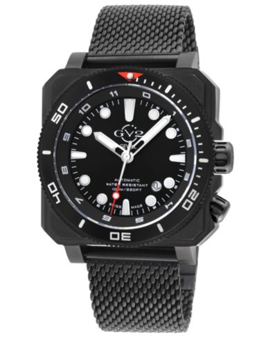 Мужские часы GV2 by Gevril XO Submarine Swiss Automatic IP Mesh Band