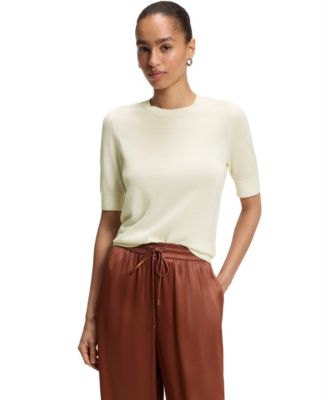 BOSS by Hugo Boss Women's Merino Wool Short-Sleeved Sweater