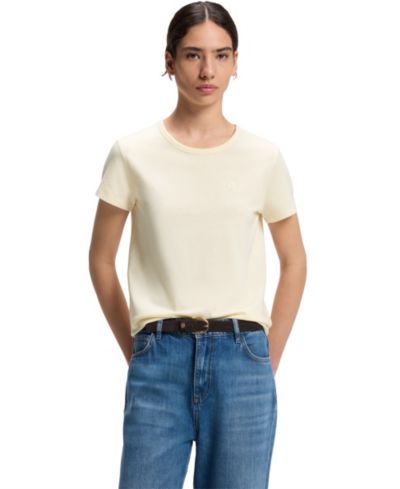 BOSS by Hugo Boss Women's Cotton-Silk Blend Slim-Fit T-Shirt