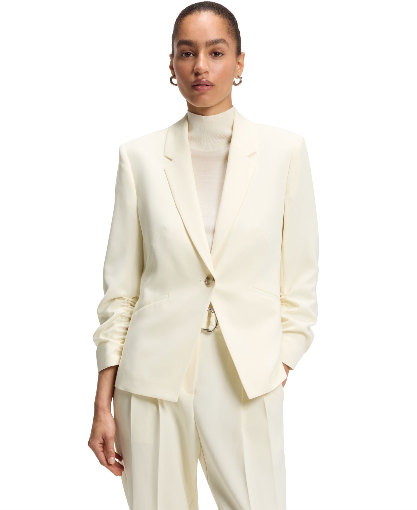 Женский приталенный пиджак BOSS by Hugo Boss Japanese Crepe Slim-Fit Blazer
